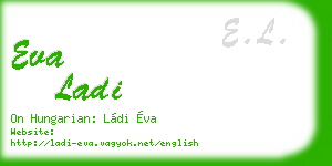 eva ladi business card